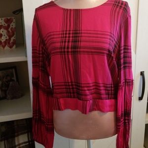 NWT Hot Pink Flannel Dressy Shirt